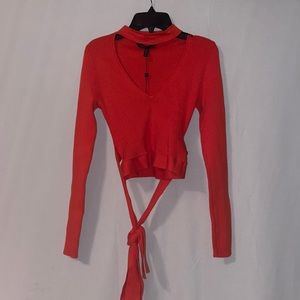 Blood Orange cropped sweater